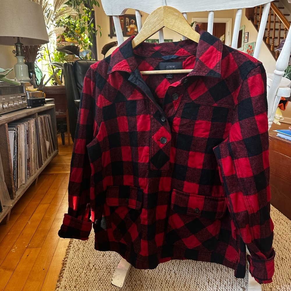J. Crew Cotton Buffalo Plaid Pullover
